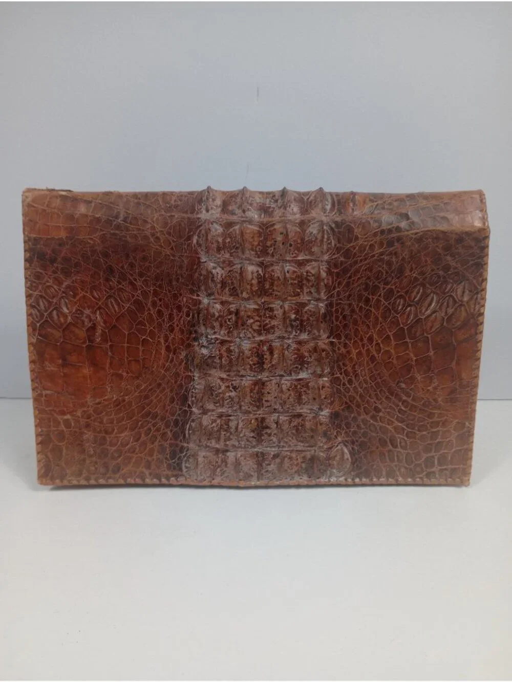 Vintage Authentic  1950s Era  Crocodile/Alligator Hide Leather Clutch Purse
